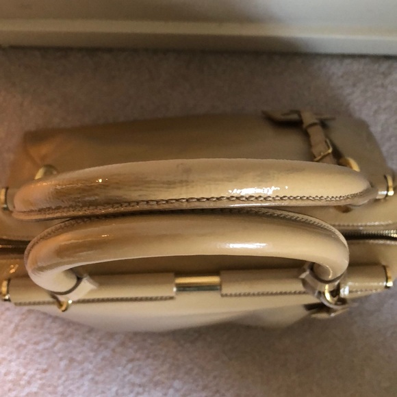 YSL Majorelle Tan Patent Leather Handbag authentic - Picture 5 of 9